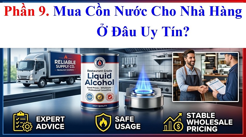 Cồn Nước Cho Nhà Hàng – Giải Pháp Nhiên Liệu An Toàn, Tiết Kiệm Và Hiệu Quả